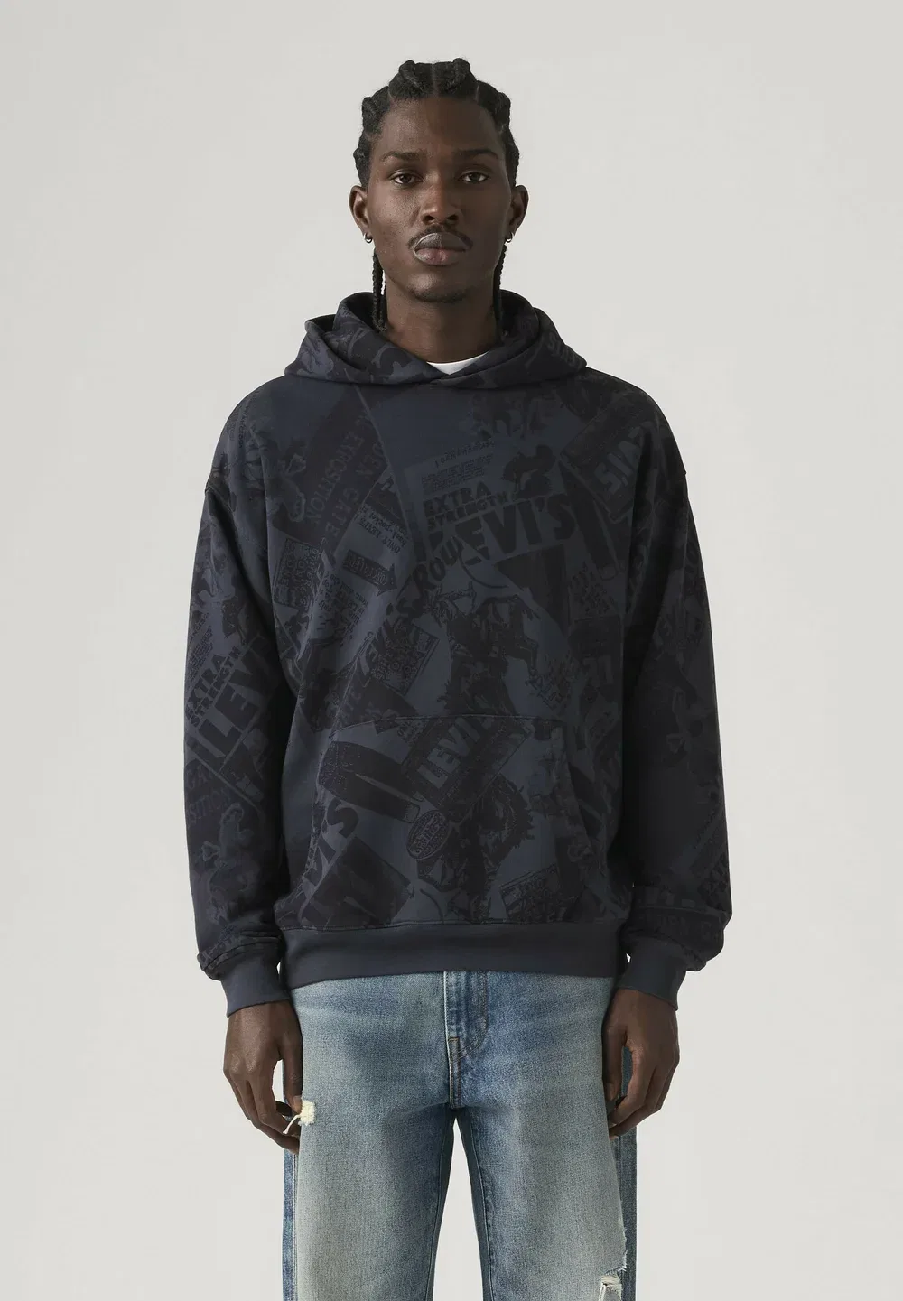 Худи с принтом заката - худи Levi'S, Cowboy Collage Aop N - Blues