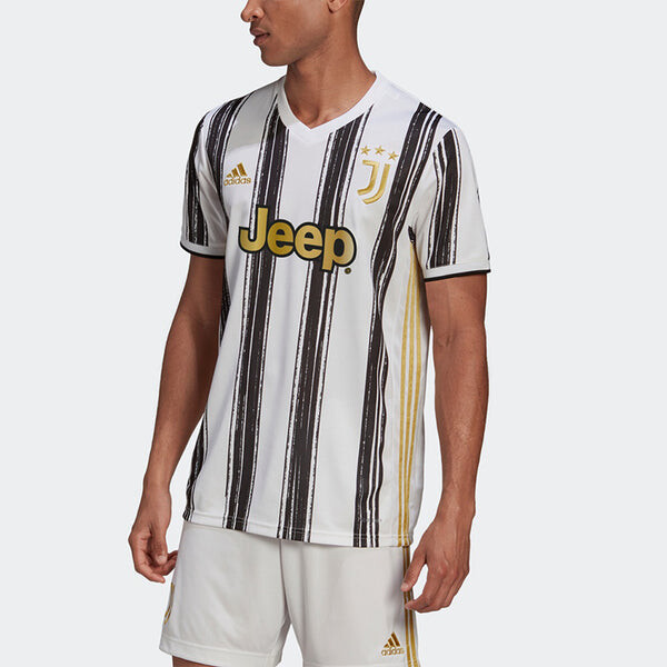 Футболка juve home h jsy футбольная майка sw fans версия 20 21 сезон juventus Adidas, белый — фото 4