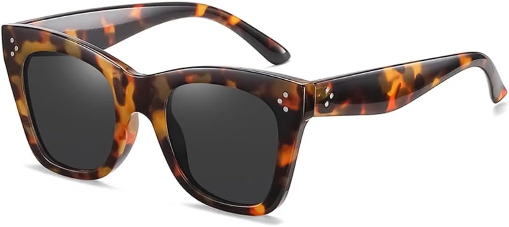 

Солнцезащитные очки с защитой UV400 | «Кошачий глаз» с леопардовым принтом и градиентом | для женщин и мужчин, для занятий спортом на открытом воздухе и вождения DSVIGF, Leopard Grey