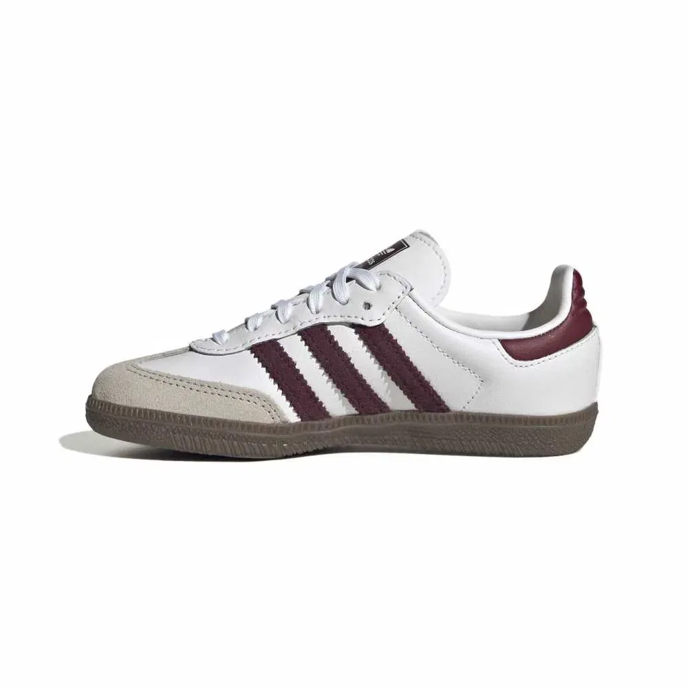Детские кроссовки для девочек с замшевым носком Samba OG Adidas Originals, White — фото 3