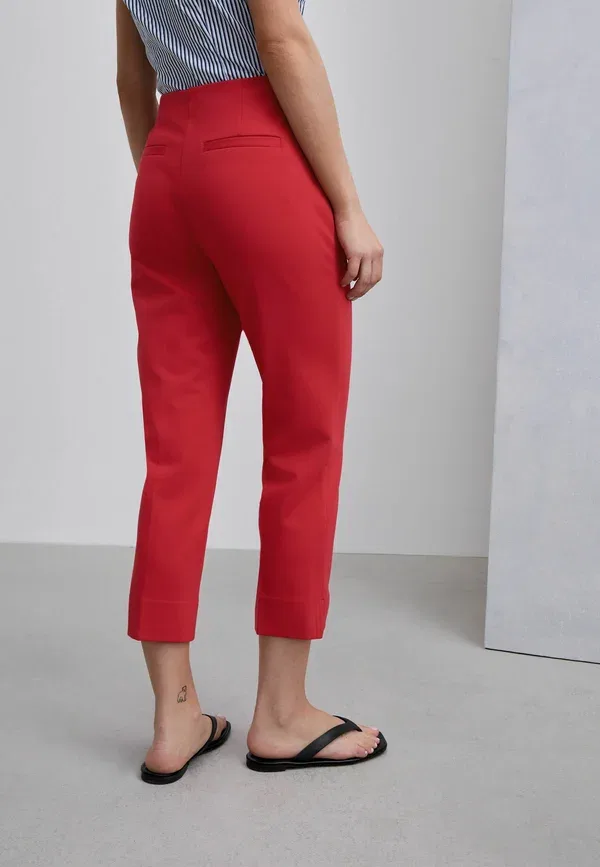 Брюки из вискозы Regular fit capri trousers Next, red, красный — фото 4