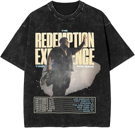 Футболка с принтом Nostalgias Tour Waves Face Vintage Merch Rapper Graphic Tee, Blackb