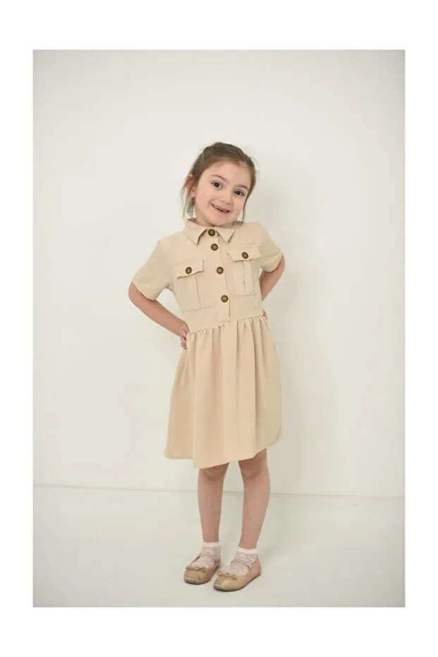 Детское платье для девочек chunky dress Bluence, Nude Color
