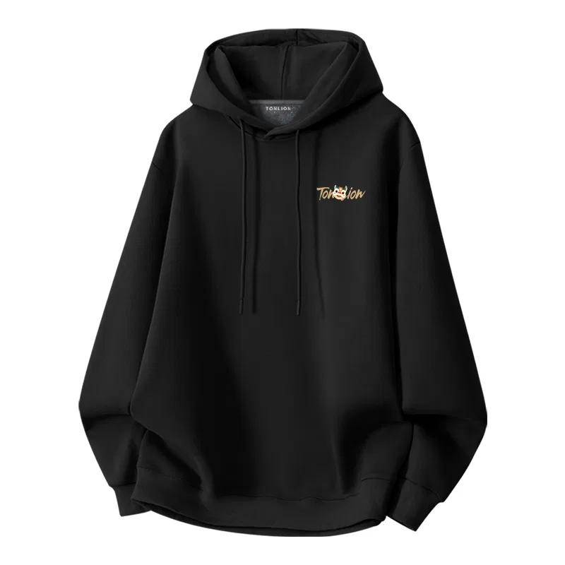 Детский худи с принтом Tonlion, Tang Lion New Year's Limited Edition, Черный