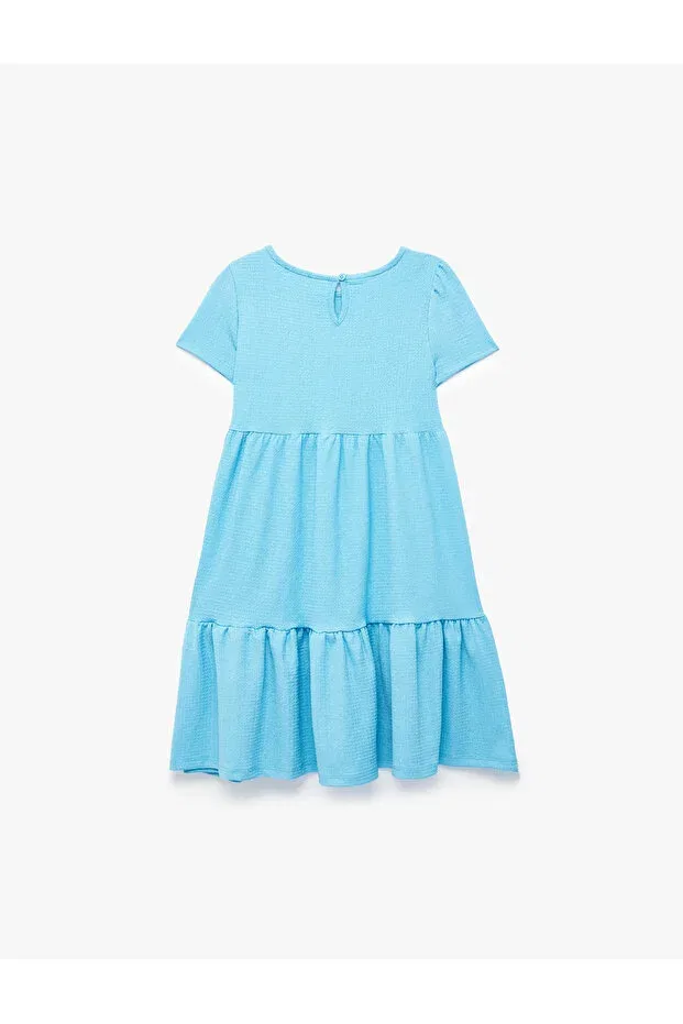 Детское платье для девочек с коротким рукавом Koton, Blue — фото 4