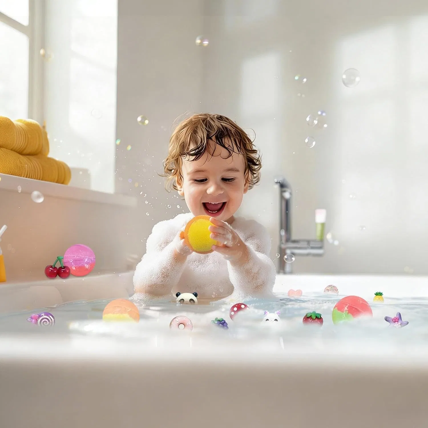 Набор детских бомбочек для ванны, 12 штук, Fruit Bath Bomb Collection, Generisch — фото 2