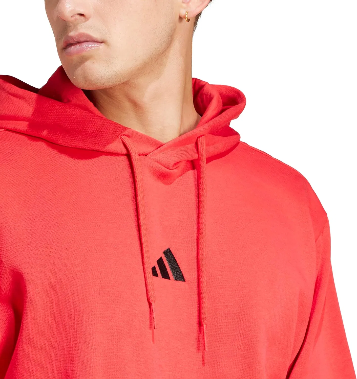 Толстовка с капюшоном Adidas Men's Essentials Feel Cozy Fleece Adidas Originals, черный — фото 4
