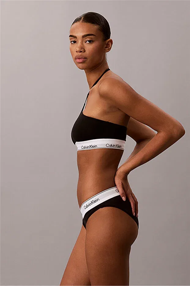 Женский бюстгальтер-бралетт с V-образным вырезом Calvin Klein, Black — фото 3