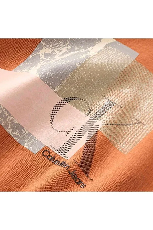 Женское худи с принтом Calvin Klein, Orange — фото 2
