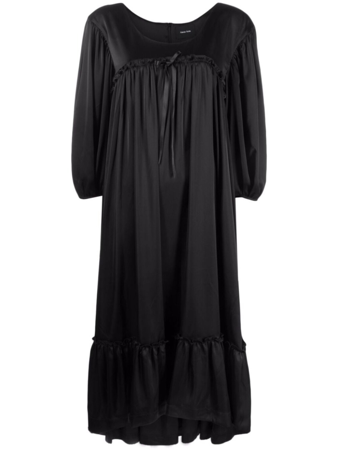 

Simone Rocha bow-detail pleated midi dress, черный