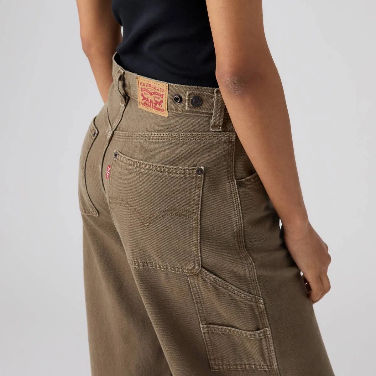 Женские рабочие брюки свободного кроя Cinch Levi's, Washed Canteen - Brown — фото 3