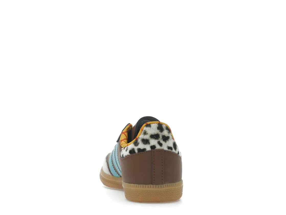 Детские кроссовки с принтом Toy Story Woody Samba OG Adidas, цвет Preloved Brown/Preloved Blue/Aluminum — фото 4