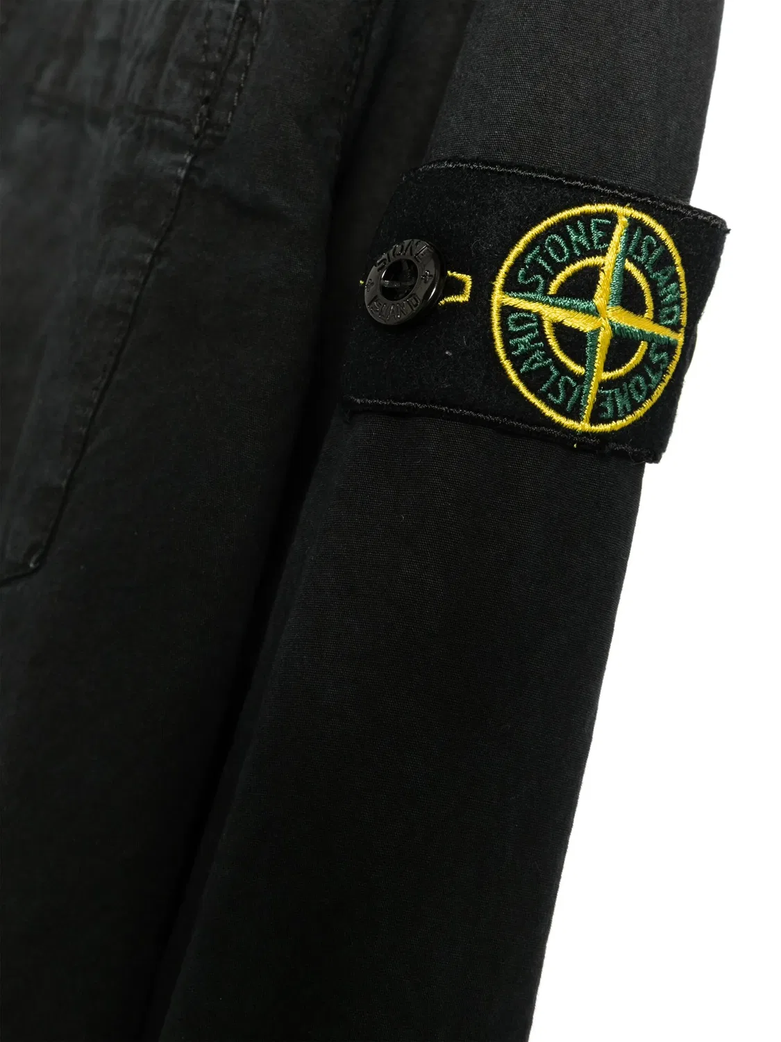 Застегнутая рубашка-куртка Stone Island, черный — фото 2