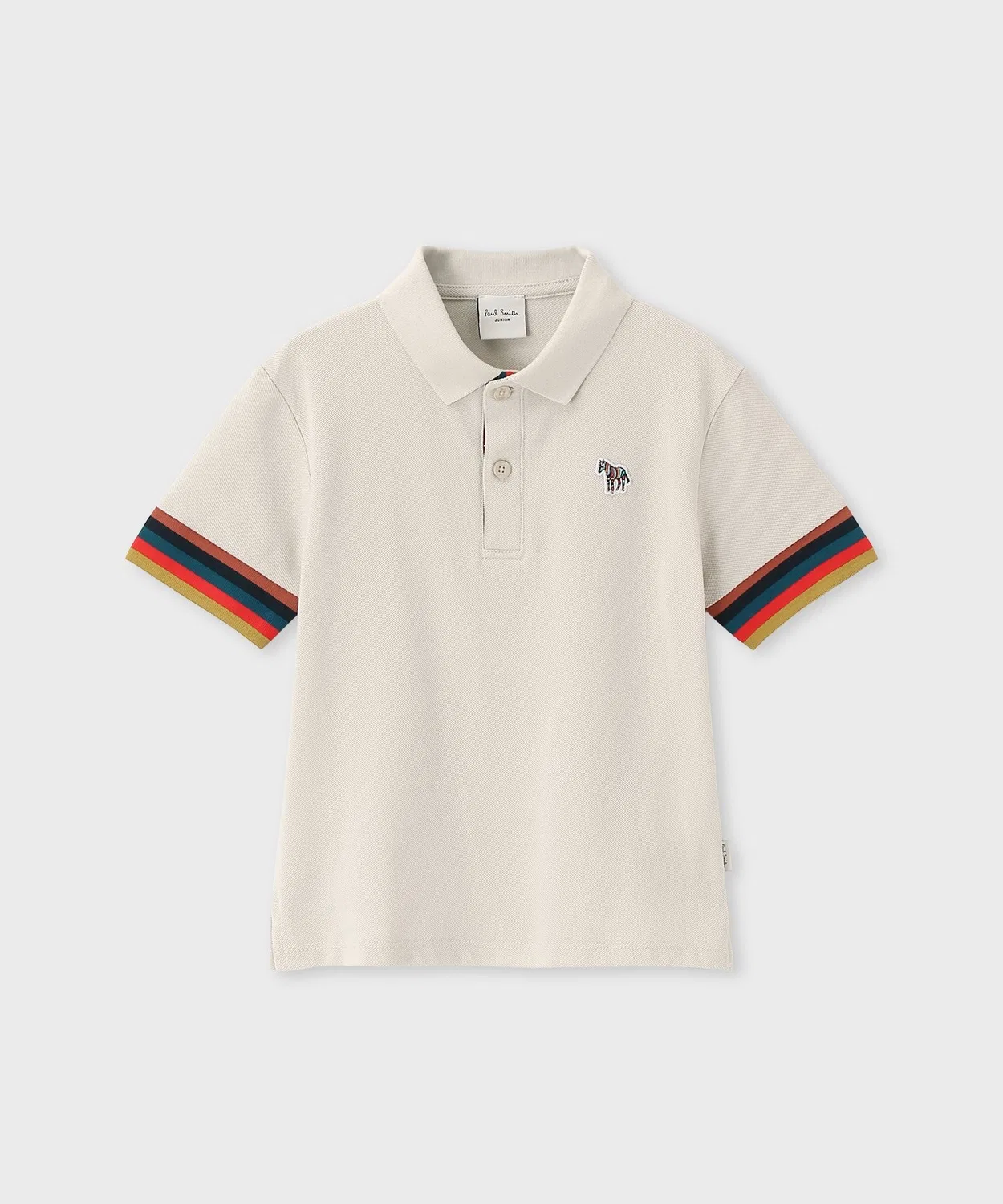 Детское поло с принтом Zebra Paul Smith Junior, Greyish Beige