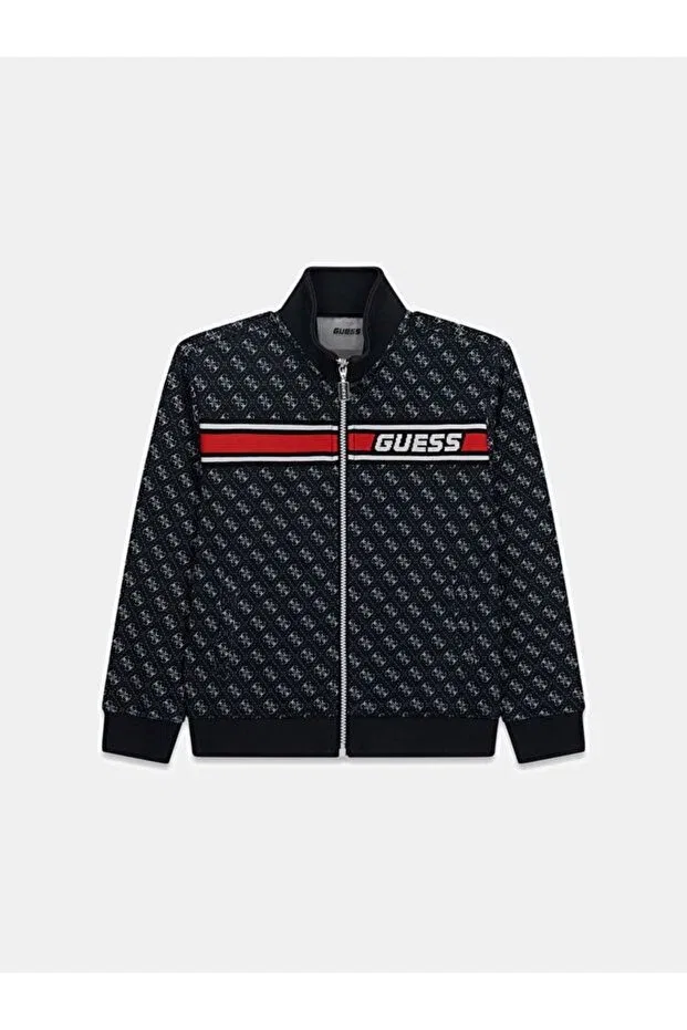 Детские свитшот для мальчиков с принтом Active boy sweatshirt Guess, Black