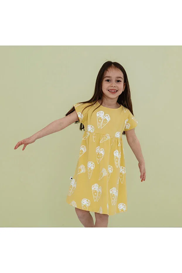 Детское платье для девочек хлопковое Marshmallow Little Yucca, Yellow