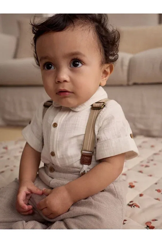 Детский набор для мальчиков из муслина Костюм Next Baby, Cream — фото 3