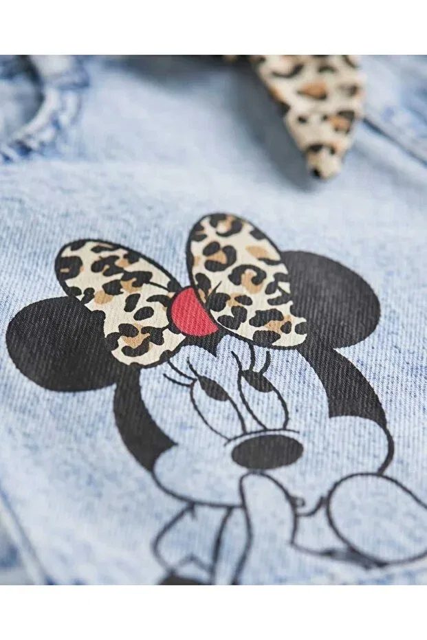 Детские шорты для девочек джинсовые с принтом Minnie Mouse Lcw Steps, Blue — фото 4