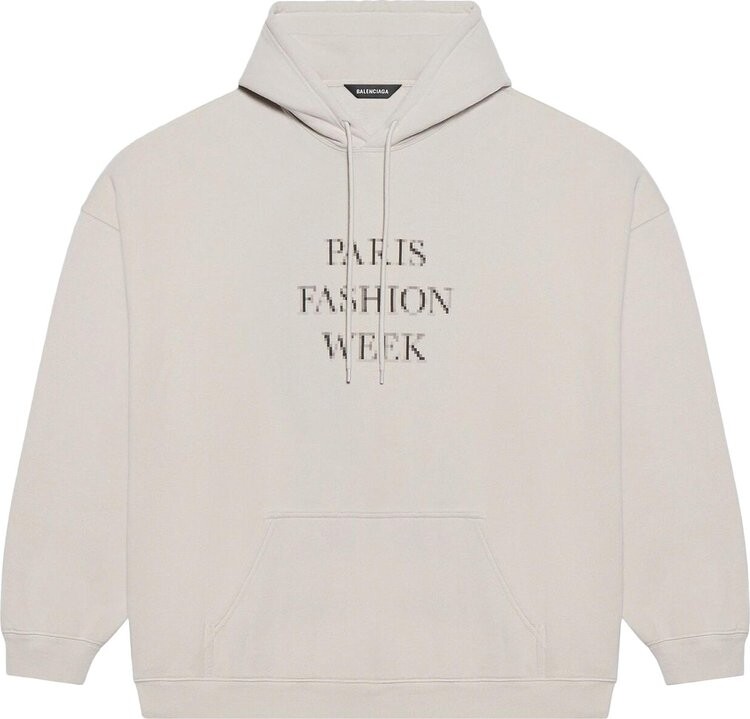 

Худи Balenciaga Paris Fashion Week Hoodie 'Cement Grey/Black', серый