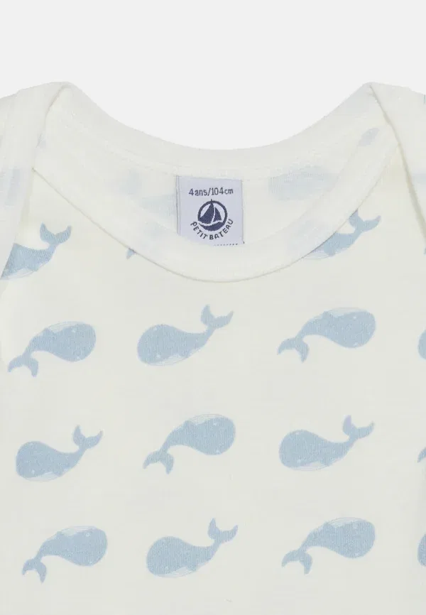 Комплект из 3 футболок с принтом, glaustinuke, Petit Bateau, blue/white, белый — фото 4