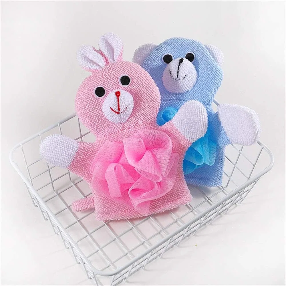 Мочалка для душа из композитного хлопка, Generic, 200 г, Pink — фото 3