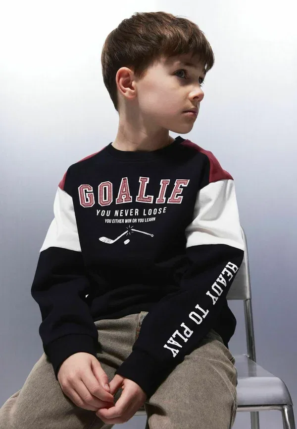 Худи хлопковое Sweat regular fit Name It black, черный
