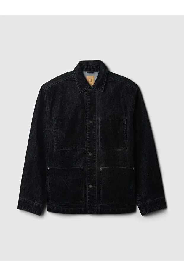 Мужская джинсовая куртка без рукавов Gap, Navy Blue-000 — фото 2