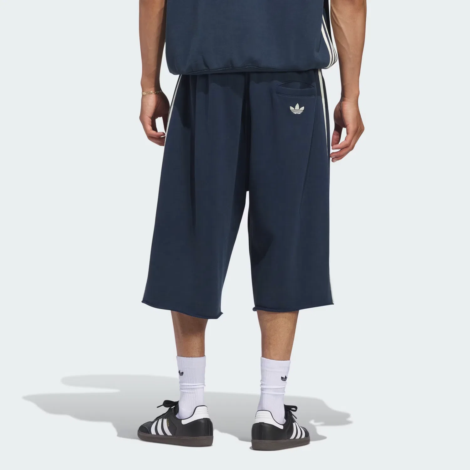 Мужские шорты свободного кроя Originals Graphic Sweatshort Adidas Originals, темно-синий — фото 2