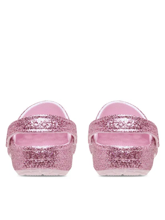 Шлепанцы Classic Chunky Glitter Clog K Crocs, розовый — фото 3