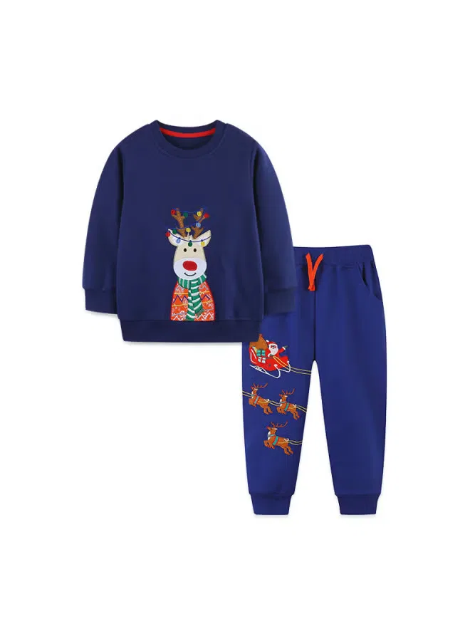 Комплект с вышивкой оленя, длинный рукав, Aosta Betty Store