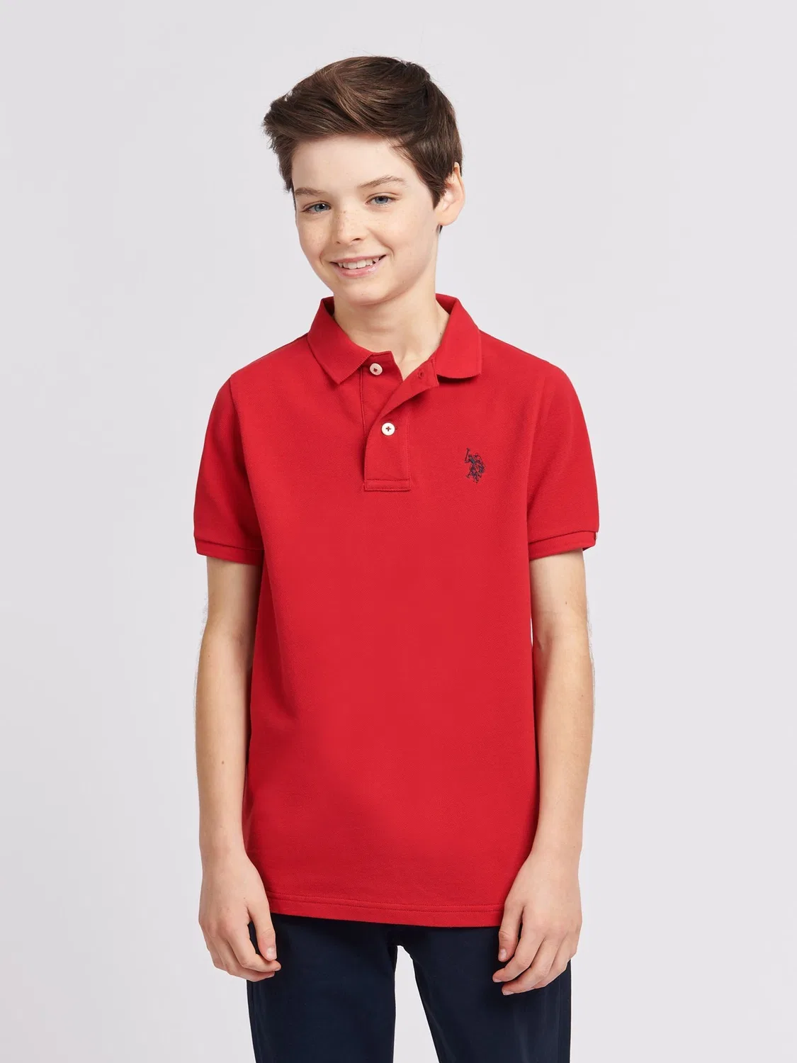 Поло U.S. Polo Assn. Double Horsemen, красный
