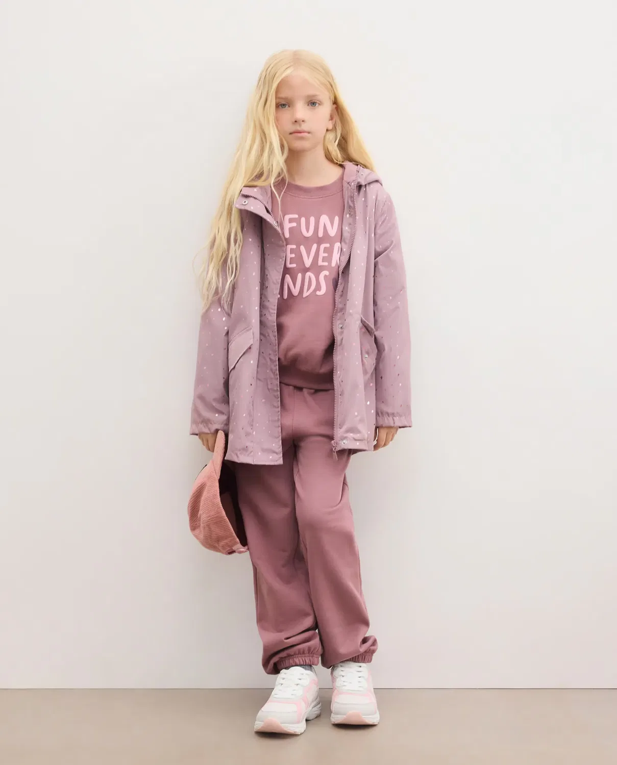 Детский плащ для девочек с принтом all over print tone to tone Kids El Corte Inglés, Rosa