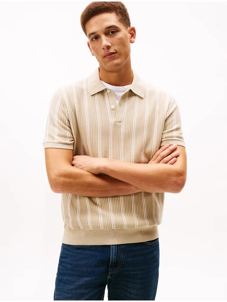 Свитер с вертикальной полоской Polo TOMMY HILFIGER, Beige