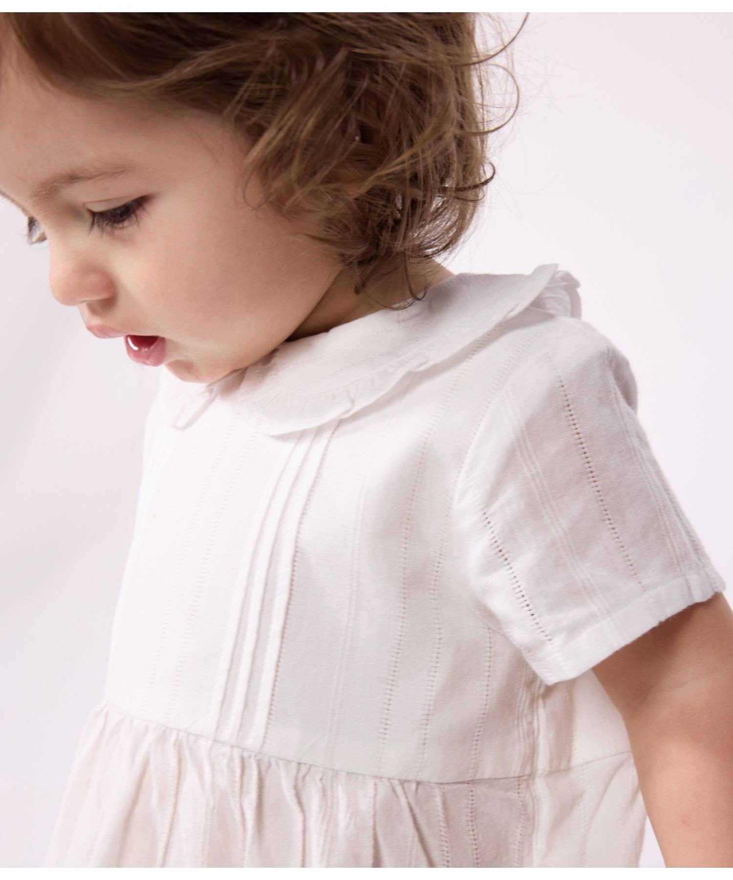 Платье с короткими рукавами и комплект из панталонов PETIT BATEAU, White — фото 3