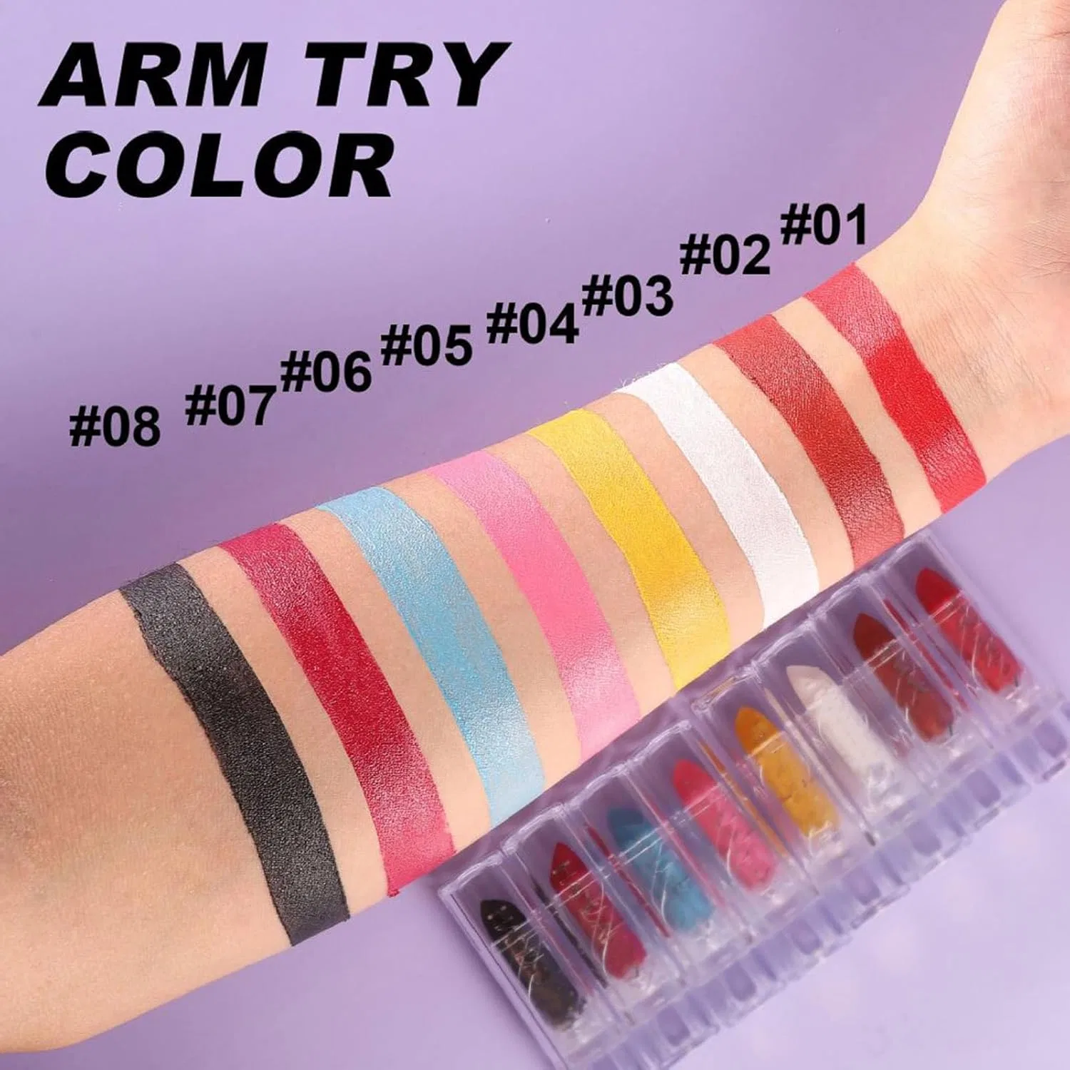 Губная помада матовая 8 цветов Halloween Lipstick Set, Generic, мультиколор — фото 2
