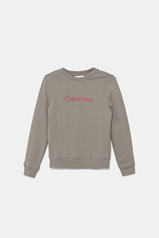 

Детская хлопковая толстовка Calvin Klein Jeans, серый