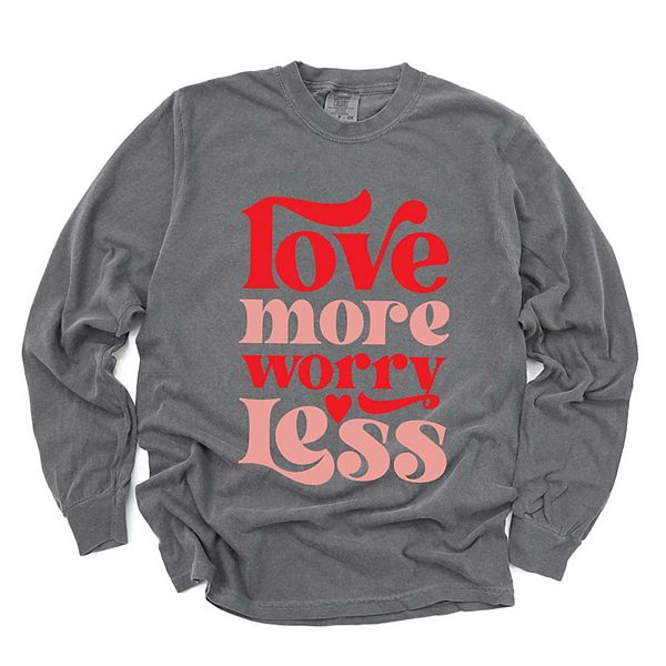 

Футболка с длинным рукавом Love more worry less, окрашенная в стиле garment dyed Simply Sage Market, Pepper