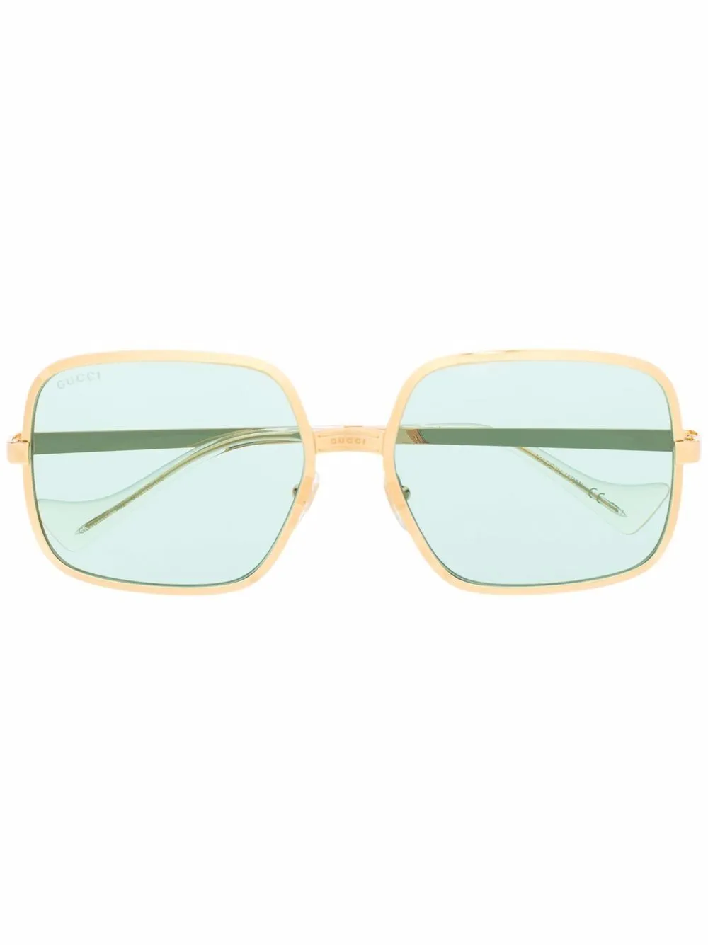 

Солнцезащитные очки в прямоугольной оправе Gucci Eyewear, зеленый