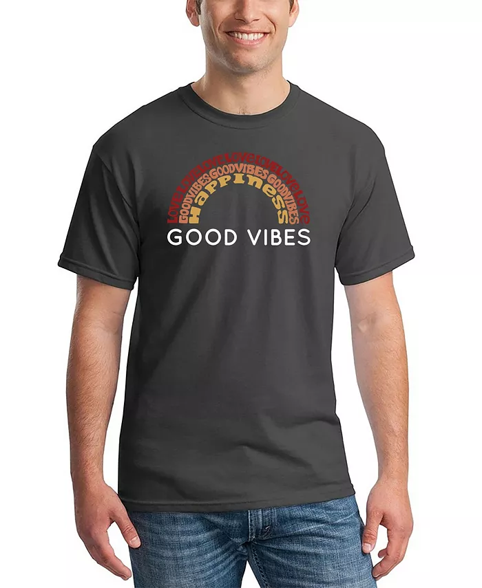 

Мужская футболка Good Vibes с принтом LA Pop Art, серый