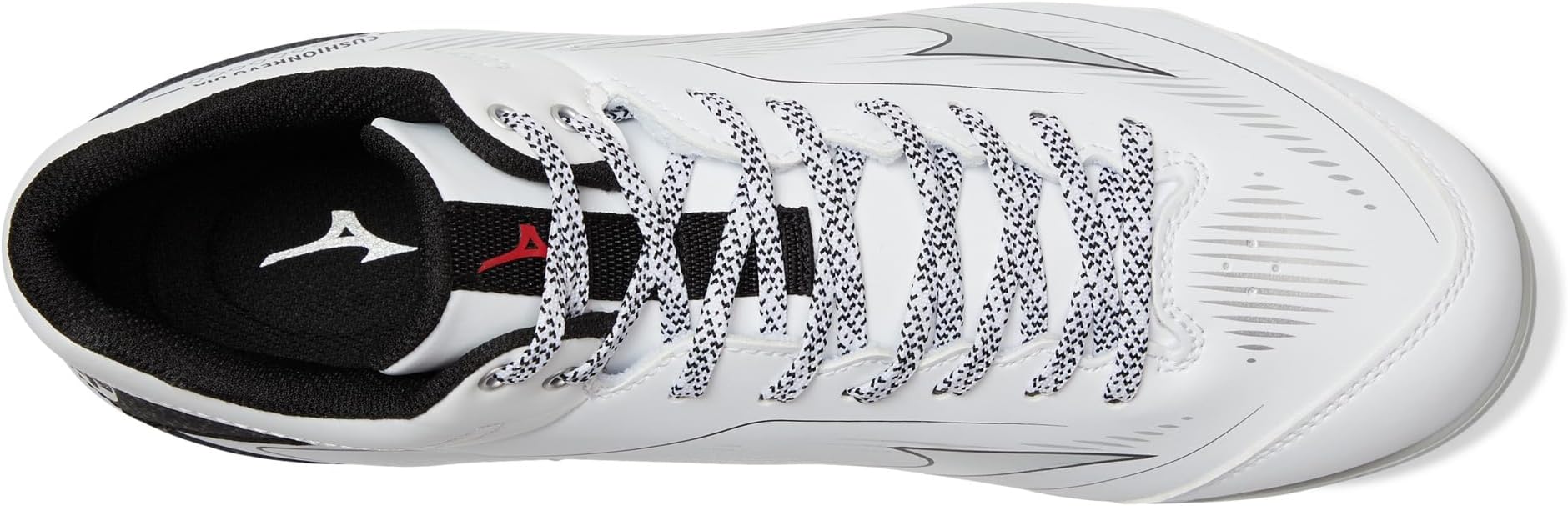 Кроссовки Mizuno Men's Cushionrevo Diamond Mid Tpu, White/Black — фото 2