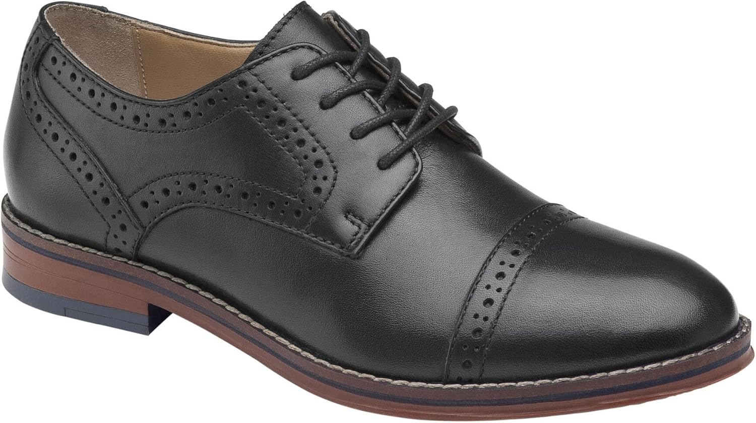 

Туфли для мальчиков Johnston Murphy Big Kid Conard Cap Toe с шнуровкой Johnston & Murphy, черный