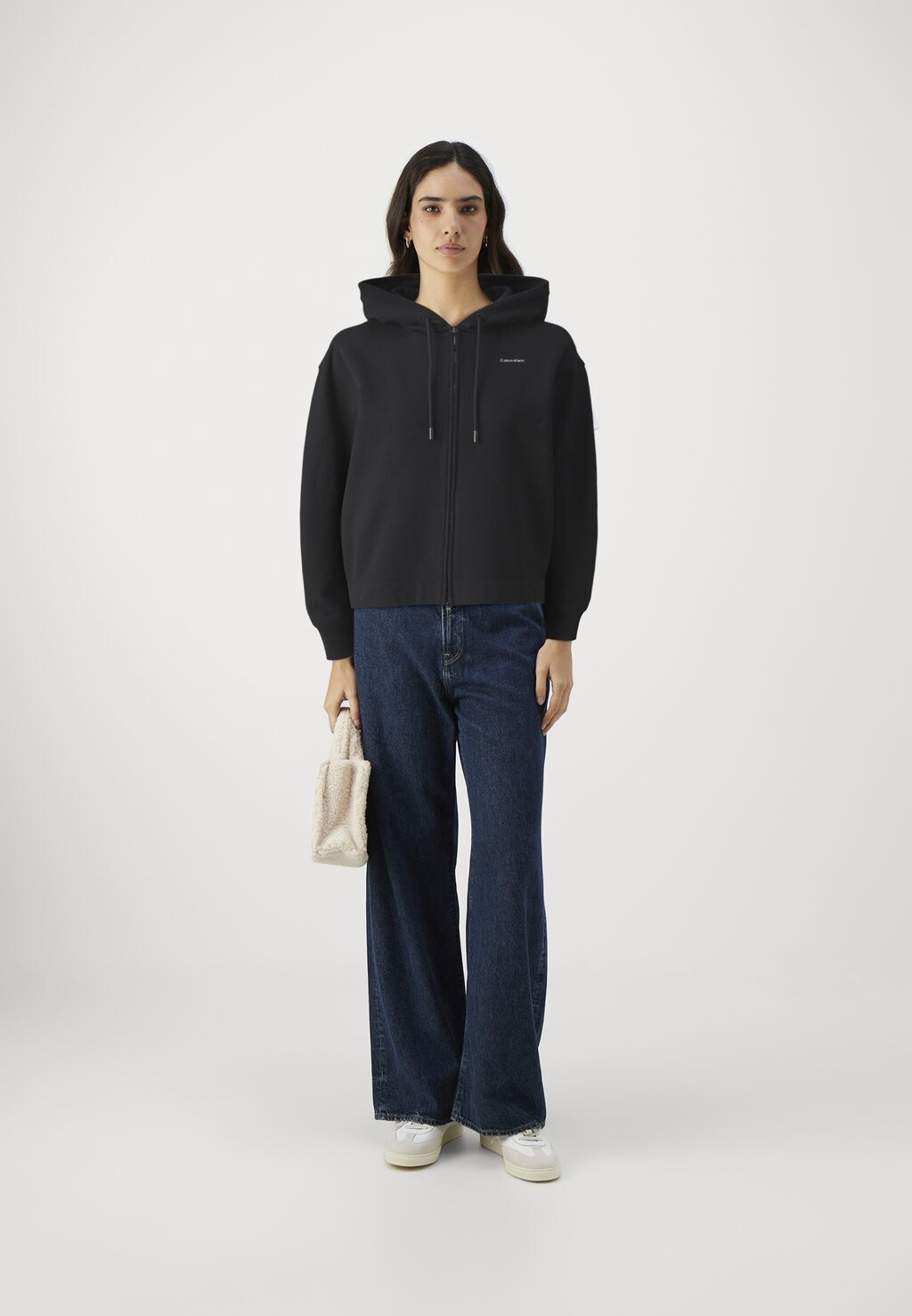 

Свитер на молнии Nano Logo Zip Relaxed Calvin Klein, черный