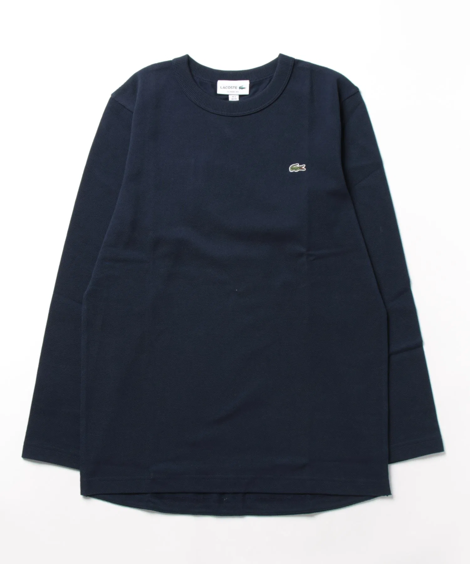 Футболка мужская Lacoste с длинным рукавом, хлопок, темно-синий
