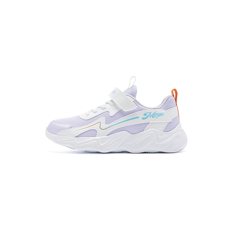 

Дышащие, легкие, амортизирующие, низкие детские кроссовки для бега QIAODAN, фиолетовый/белый