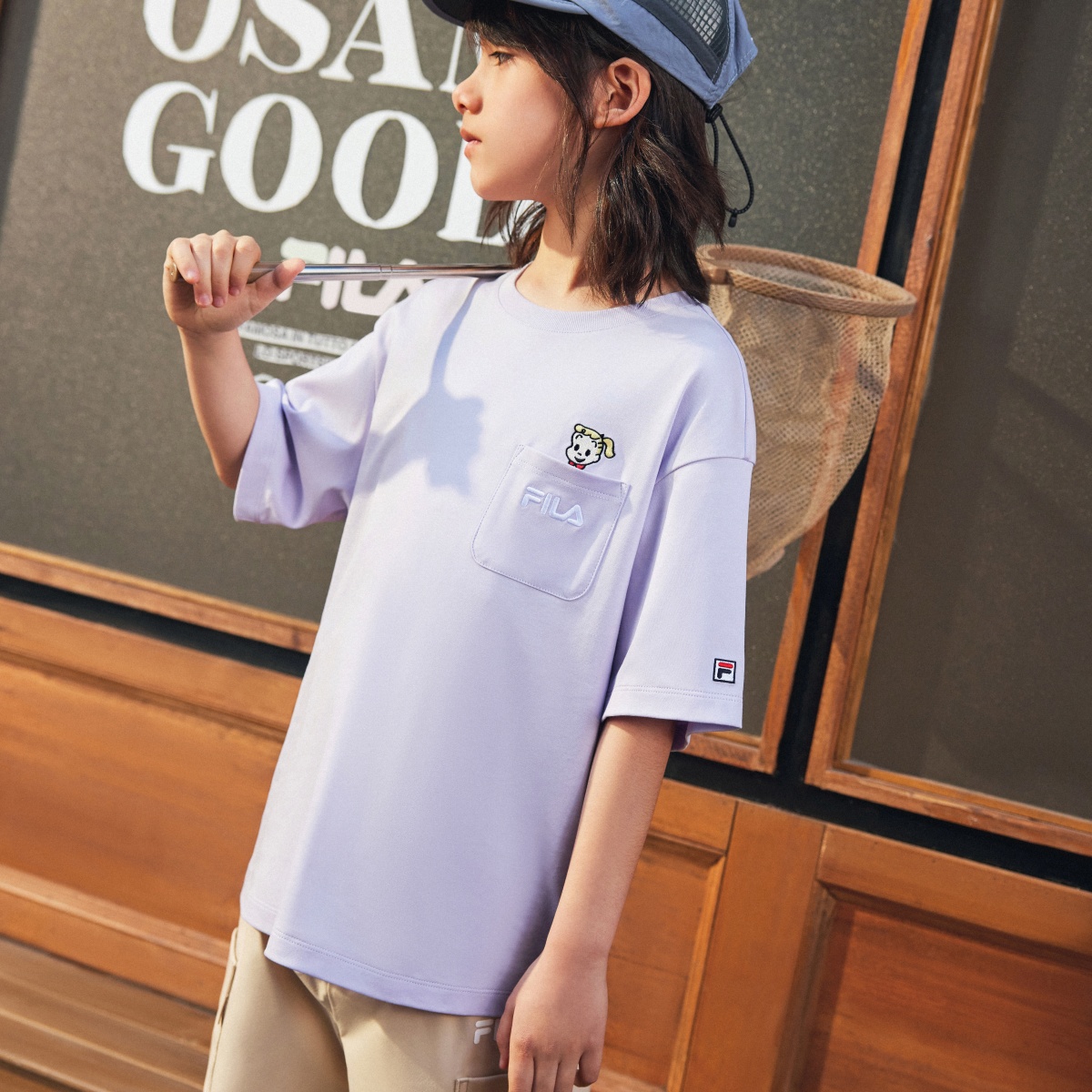 Футболка Sonic Wave Purple для подростков FILA KIDS, фиолетовый — фото 3