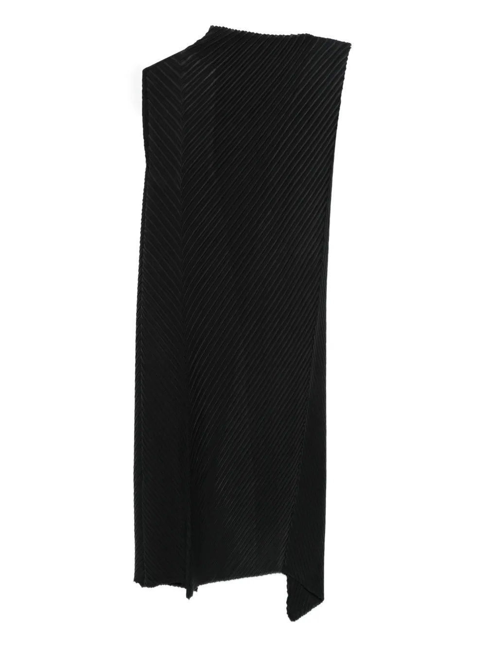 

Платье асимметричного кроя без рукавов Issey Miyake, черный