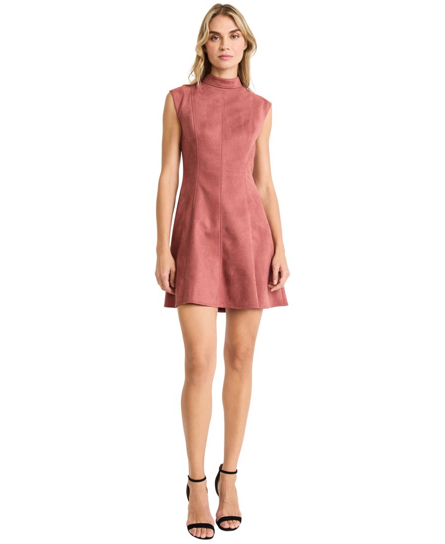 

Женское мини-платье приталенного силуэта с расклешенной юбкой Donna Morgan, Pink