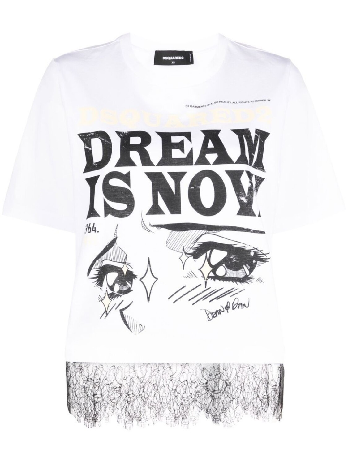 

Dsquared2 slogan graphic-print T-shirt, белый