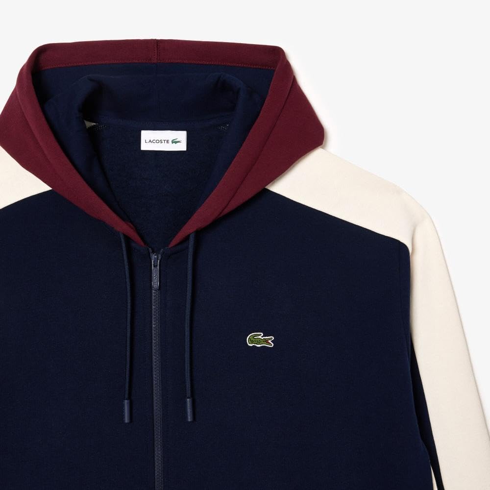 Lacoste мужская худи Tall Fit на молнии, Navy Blue/Zin-Lapland — фото 2