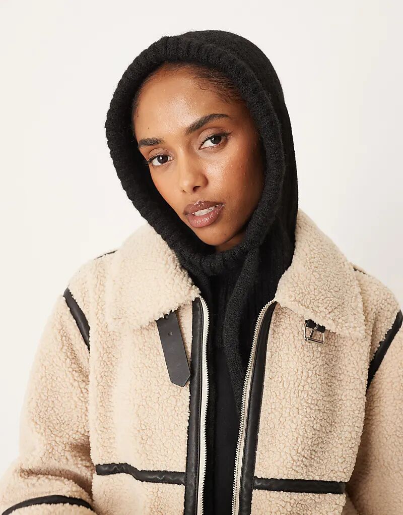 

Вязаный капюшон ASOS DESIGN черного цвета